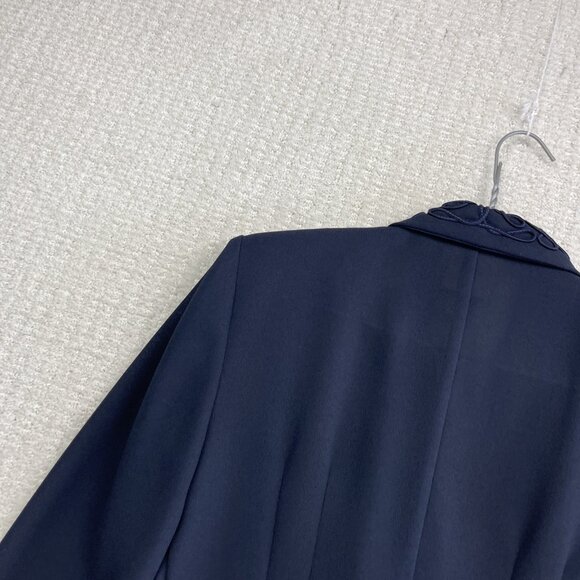 VTG 80' J.R. Petite by Joseph Ribkoff Dressy Blazer Double Breasted Blue Wom 4 - Picture 15 of 16